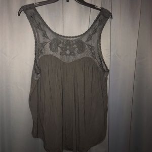 American Eagle Black Lace Tank Top